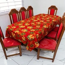 Christmas Tablecloth 3.00m X 1.40m For 10 Places Oxford Christmas Print - Màu 01 - Xem 1
