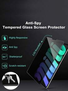 1pc Compatible With Ipad Screen Protector Multi-Angle Anti-Peep Film 2.5D Curved Edge Film Compatible With Ipad Air1/2 9.7 Inch 2017-2018 9.7 Inch Ipad 7th 8th 9th 10.2 Inch Air4/5 10.9 Inch Pro11 Inch Ipad 10th 2022 New 10.9 Inch, Bringing You Better Privacy Protection - Privacy Protection - View 8