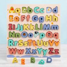 A Blister Pack, Fun Wooden Sized Writing Board, Macaron Color Scheme Gentle And Non Irritating To The Eyes, 26 Letter Recognition, Early Education Puzzle, Color And Shape Matching, Exercise Logical Thinking And Fine Hand Movements, Suitable As A Gift For, Christmas, And New Year!