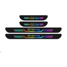 Colorful Laser-Cut Car Door Sill Protector Stickers - Anti-Scratch & Bump Decorative Strips For Enhanced Vehicle Appearance For VW Toyato - Multicolor - View 8