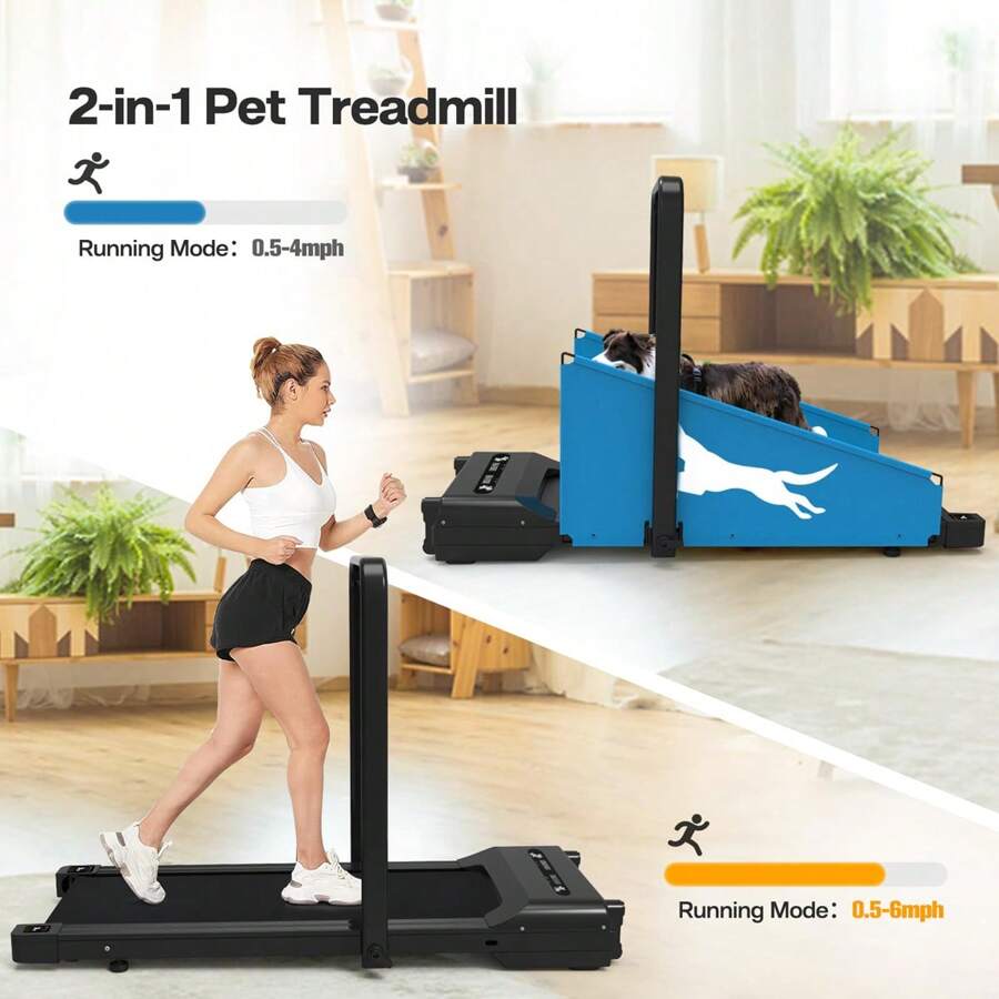 Dog Treadmill Pet Dog Running Machine 1.5HP Folding Small Dog Fitness
