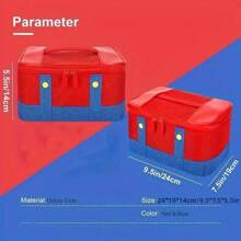 可爱 Switch 便携包适用于 Switch/Lite/OLED，便携式软壳防水保护存储旅行便携包牛津斜挎包适用于 NS SD 控制台底座 JoyCons 配件，蓝色和红色 - 紅藍色 - 查看 5