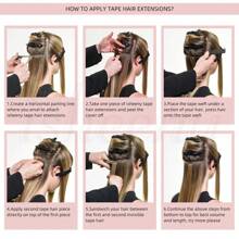 20pcs Straight Thick Tape In  Remy Human Hair Extension For Salon  Dark Brown Color 2# 16-26 Inches Silk Straight Double Side Seamless Skin Weft Hair Extension ,Feel - Easy To Apply And Reuse, High Quality Natural Style Tape In Hair  Extentions - S27 - View 6