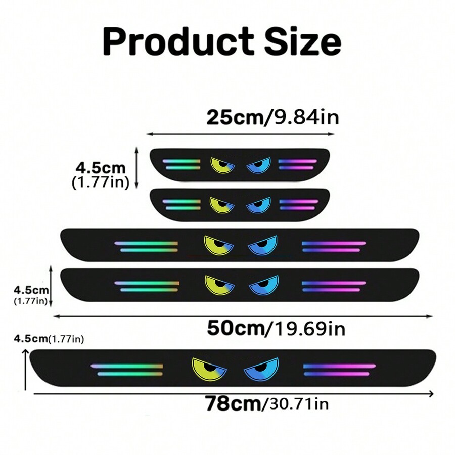 Universal Laser Door Entry Guard Stickers Car Door Sill Protector