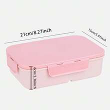 Kreative Lunchbox mit großer Kapazität und Fächern, auslaufsichere Bento-Lunchbox, tragbare Lunchbox mit Klapptop-Fächern, auslaufsicher für Outdoor-Picknick, Obst-Salat-Box, Mikrowellen-geeignet mit Anfangsbuchstaben-Muster (26 Buchstaben)