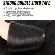 20pcs Straight Thick Tape In  Remy Human Hair Extension For Salon  Dark Brown Color 2# 16-26 Inches Silk Straight Double Side Seamless Skin Weft Hair Extension ,Feel - Easy To Apply And Reuse, High Quality Natural Style Tape In Hair  Extentions - S1B - View 4