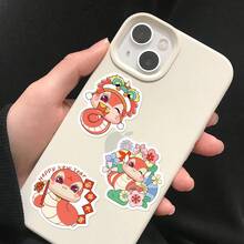 50 miếng dán sáng tạo chủ đề năm mới hình con rắn chống thấm nước DIY đồ chơi, máy tính xách tay, máy tính, điện thoại thông minh, ốp lưng điện thoại, đàn ghita, cốc để bàn, du lịch, xe máy, phụ kiện ô tô - Nhiều màu - Xem 4