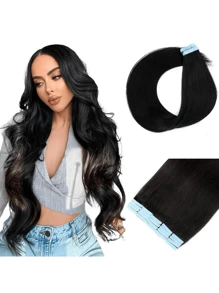 Kercsityn Tape In Human Hair 10-24 Inch Piano Color Hair Extensions Silky Straight Remy Human Hair Seamless Skin Weft Tape In Hair Extensions 20Pcs - S1 - View 3