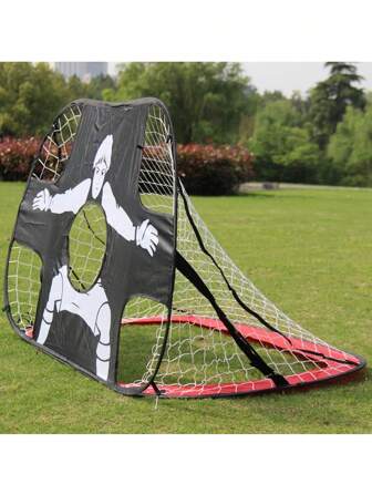 1pc Portable Rebound Outdoor Folding Training Soccer Goal, Versatile For Indoor/Outdoor, Lawn & Yard Football Shooting & Throwing Practice
