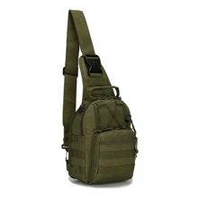 Small Tactical Messenger Bag Sling Backpack Outdoor Shoulder Satchel Chest Packs - Army Green - View 7