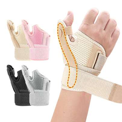 1Pc Adjustable Thumb Spica Splint, Breathable Sports Thumb Support Wrist Protection Wrist Thumb Brace, Thumb Stabilizer Wrist Brace Support For Men Women Carpal Tunnel Arthritis, Tenosynovitis - Fits Men Women Sports