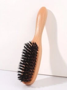 男士野猪鬃毛和羊毛发刷，理发师和发型师专用造型和美容刷 - 彩色 - 查看 9