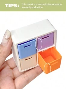 1 set de mobilă în miniatură pentru casă de păpuși: cutie de depozitare multifuncțională în miniatură la scară 1/12, suport pentru bricolaj, decor de birou pentru dormitor și scenă din camera de studiu