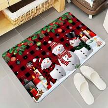 1 块圣诞设计地毯，现代彩色矩形，吸水防滑，适合厨房 - 多色 - 查看 14