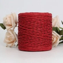 100g 天然拉菲草草纱拉菲草纸编织材料垫子篮子帽子手提包彩色 DIY 钩针编织用品 - 彩色 - 查看 16