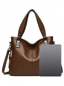 正品品牌女士单肩包高品质奢华手提包女士手提包设计师款真皮女士斜挎包 2024 年 - 棕色 - 查看 3