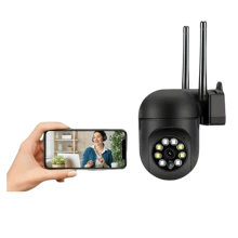 1 pièce Caméra audio haute définition 1080p rotative, caméra de  wifi sans fil 2,4 G, suivi des mouvements 4X et vue panoramique de 355°, pour la  et la surveillance à domicile, convient aux personnes âgées et aux soins des enfants, avec vision nocturne, alimentée par USB, prend en charge le stockage cloud et la carte mémoire (non incluse, à acheter séparément)