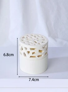 空心圆形香薰炉，适合居家办公桌面使用 - 米色 - 查看 4