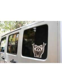 1pc/conjunto engraçado guaxinim bonito adesivo de carro, laptop notebook parede janela pára-choques à prova d'água vinil decorativo decalque - Multicolorido - Ver 3