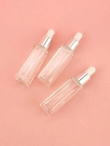 2件|3件|5件|10件|20件|30件透明方形10毫升化妆水/精油滴管瓶，便携式迷你样品香水精华水精华空玻璃小瓶 - 彩色 - 查看 5