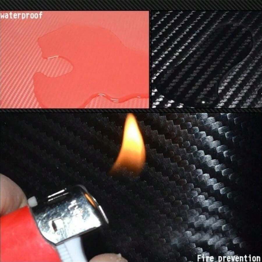 4pcs Car Threshold Protection Sticker Carbon Fiber Sticker Paper Car