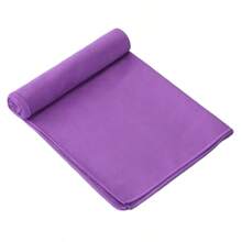 1pc/3pcs Compact Microfiber Towel With Zipper Pouch, Quick Drying, Highly Absorbent, Soft Sports Towel For Travel, Gym, Beach, Swimming, Yoga (Multiple Color & Size Options), Beach Essentials, Beach Accessories, Pool Float - Purple - View 5