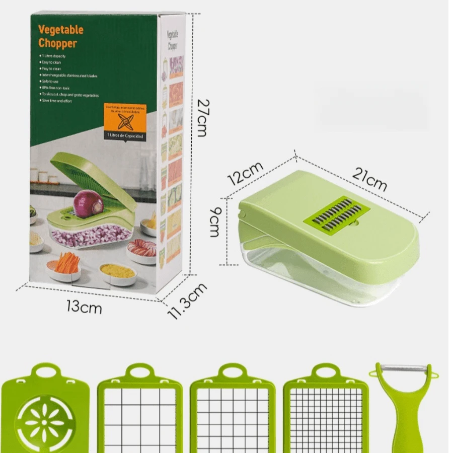 17 In 1 Vegetable Chopper, MultiFunction Julienne Slicer Cutter