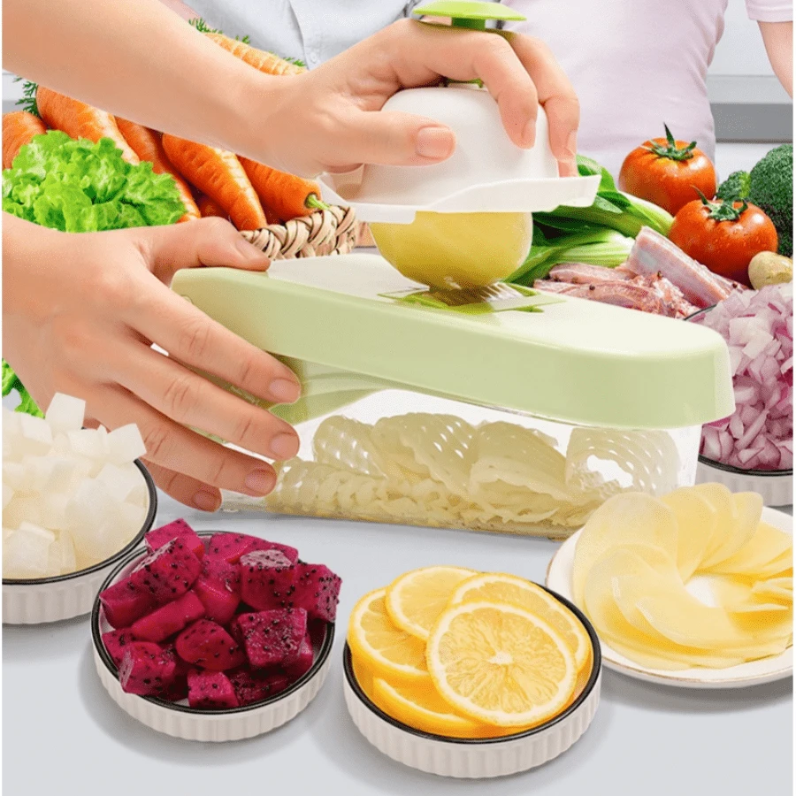 17 In 1 Vegetable Chopper, MultiFunction Julienne Slicer Cutter