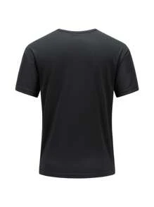 Camiseta estilo novio personalizada para hombre, de moda, casual, suelta. Diseña tu propio estampado agregando tu propia foto (selfie/foto familiar/foto de mascota/foto de amigo). Estilizada, tipo hipster, de moda, sencilla, cómoda, disfraz fácil, moda modesta, minimalista chic, para invierno/otoño, para vacaciones/fiestas, personalizada, única, disfraces para chicos, armario cápsula, estilo básico/callejero para hombres, regalos ideales para él, novio, familia, amigos, para cumpleaños, para vacaciones/fiestas, para escuela/competencia, para deportes/escalada