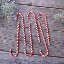 6 件 15 厘米亚克力拐杖糖，彩色亚克力迷你拐杖糖装饰品，适用于圣诞树、圣诞橱窗装饰 - 彩色 - 查看 4