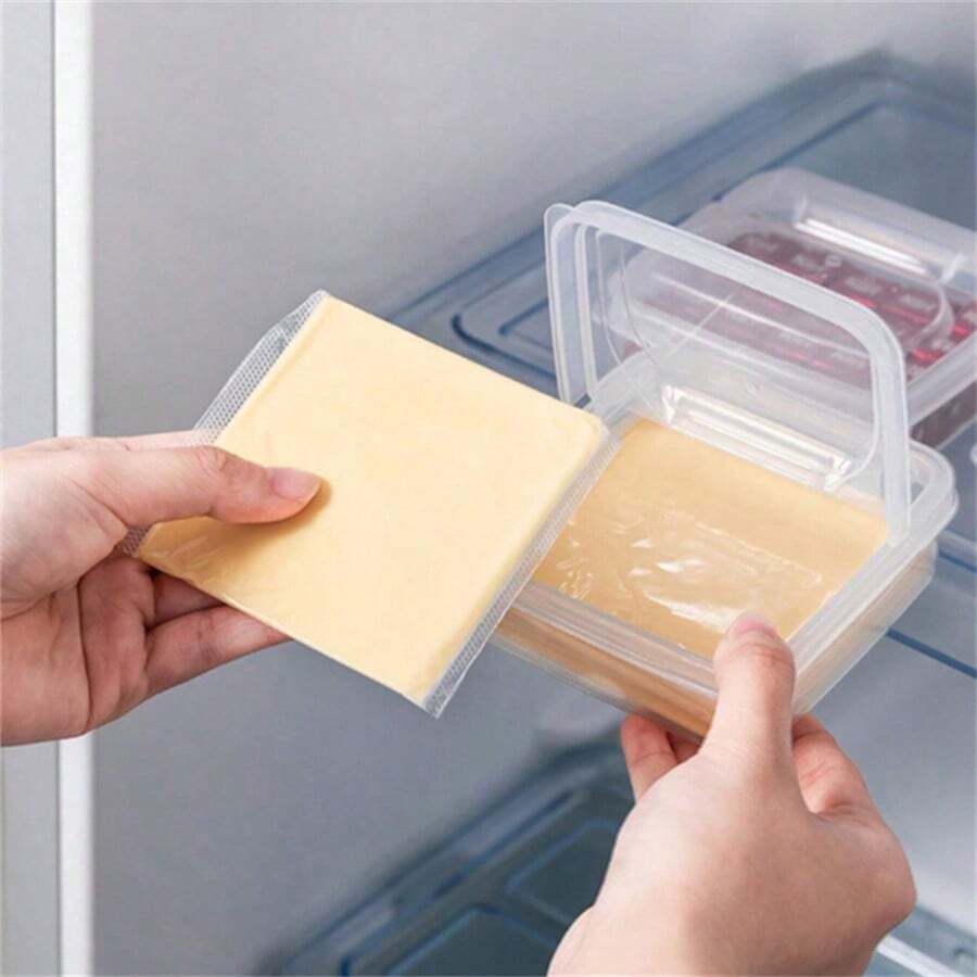 Cheese Storage Container, Plastic Refrigerator Container, Cheese Slicer
