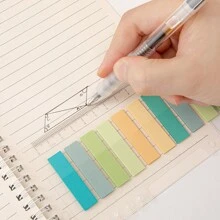 办公索引贴不干胶标签PET材质塑料透明粘性贴纸学生课本贴不易损坏N张办公用品分类贴 - 彩色 - 查看 3