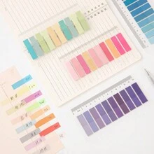 办公索引贴不干胶标签PET材质塑料透明粘性贴纸学生课本贴不易损坏N张办公用品分类贴 - 彩色 - 查看 4