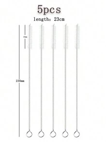 5/10/20件吸管清洁刷，茶壶嘴窄缝隙刷，硬毛奶瓶刷清洁工具，不锈钢小刷子圣诞礼物，学校用品 - 白色 - 查看 13