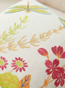 1 件蜻蜓刺绣垫套，客厅/卧室家居装饰，适合所有季节 - 彩色 - 查看 12