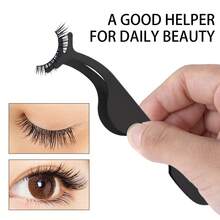 1 nhíp mi đen & 1 kẹp lông mày, phụ kiện nối mi di động - màu đen - Xem 2