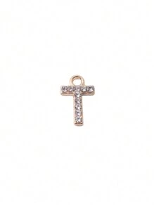 10/26pcs Fashion Rhinestone Zinc Alloy 26 English Letters Pendant Earrings Necklace Bracelet Phone Case Zipper Charms DIY Jewelry Accessories - 26 Letter Pendants - View 16