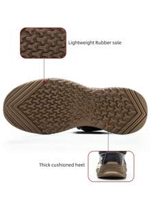 Women's Wide Steel Toe Safety Work Sneakers, Fashionable Sports Shoes, Lightweight Air Cushioning, Comfortable And Durable, Slip-Resistant And Breathable - Black - View 6