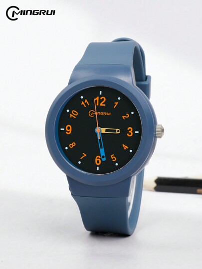 MINGRUI Cute Fashionable Children's Watch, PU Strap, 30M Waterproof, Quartz Movement, Suitable For School, Student Gift