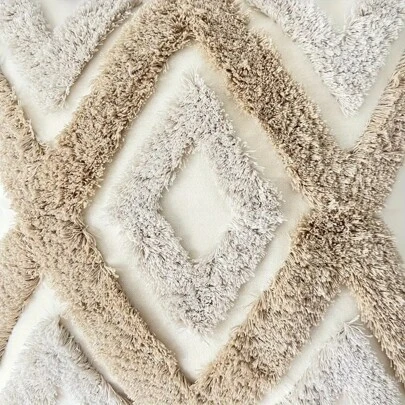 1pc Bohemian Velvet Throw Pillow Cover, Square Moroccan Home Sofa Bedroom Cushion Sham