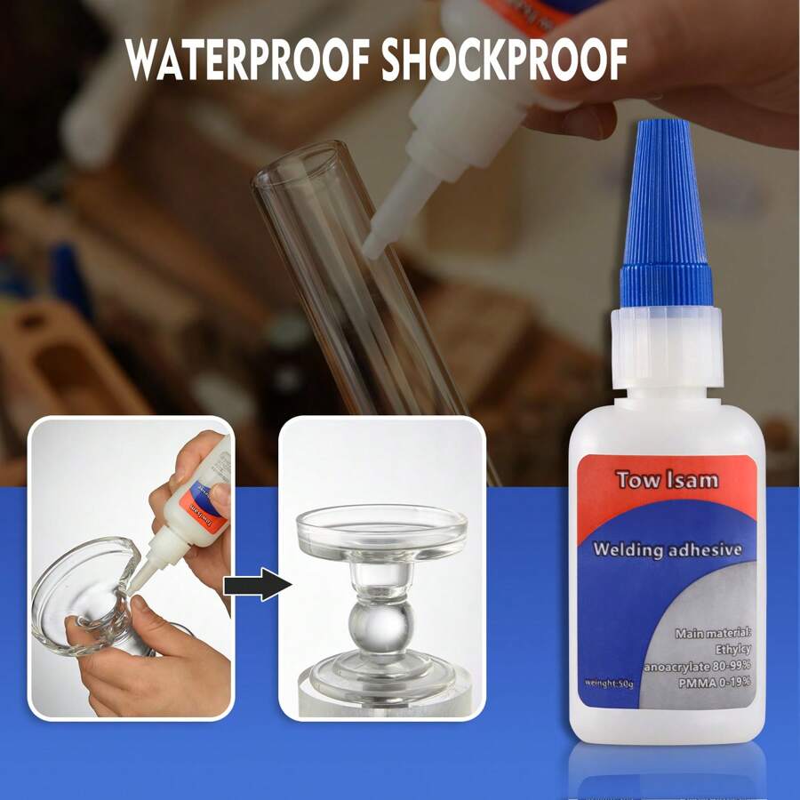 Tow Isam Glass Welding Adhesive Quick Drying, Strong Bonding On
