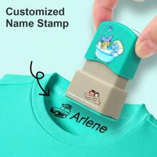 1PC Custom Name Stamp, Custom Name Stamp For Clothing, Custom Name Stamp For Students To Identify Personal Daily Necessities Such As Clothes, Socks, Bed Sheets, Waterproof And Washable Handwritten Signature Stamp Back To School,Back To School,School Supplies