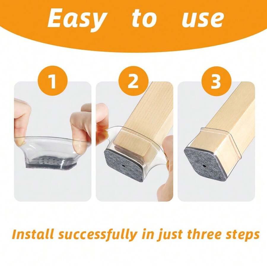 16 PCS Chair Leg Floor Protectors, Furniture Pads For Hardwood Floors