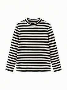 Balabala 儿童长袖T恤，男童冬季保暖内衣，女童秋季内衣，巴拉巴拉童装 - 黑與白 - 查看 4