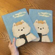 1PC Ipadair6保护套9/10代书本款带笔槽新款油画熊10.2英寸Pro11 - 藍色 - 查看 12