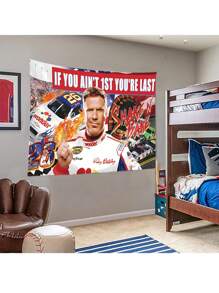 1 pièce "Si tu n'es pas le premier, tu es le dernier" "Shake N Bake" Tapisserie de motivation Affiche de culture de course amusante Bannière Tapisserie murale pour chambre, studio, dortoir universitaire Décor. Idéal pour les amateurs de sports motorisés, décoration de la maison, décoration de la chambre, drapeaux pour la chambre, accessoires de chambre, tapisserie