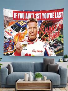 1 pièce "Si tu n'es pas le premier, tu es le dernier" "Shake N Bake" Tapisserie de motivation Affiche de culture de course amusante Bannière Tapisserie murale pour chambre, studio, dortoir universitaire Décor. Idéal pour les amateurs de sports motorisés, décoration de la maison, décoration de la chambre, drapeaux pour la chambre, accessoires de chambre, tapisserie