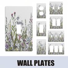 Tấm ốp tường hoa dại nhiều màu sắc cổ điển trang trí công tắc đèn, tấm ốp tường, nắp ổ cắm - Hoa dại đầy màu sắc cổ điển - Xem 1