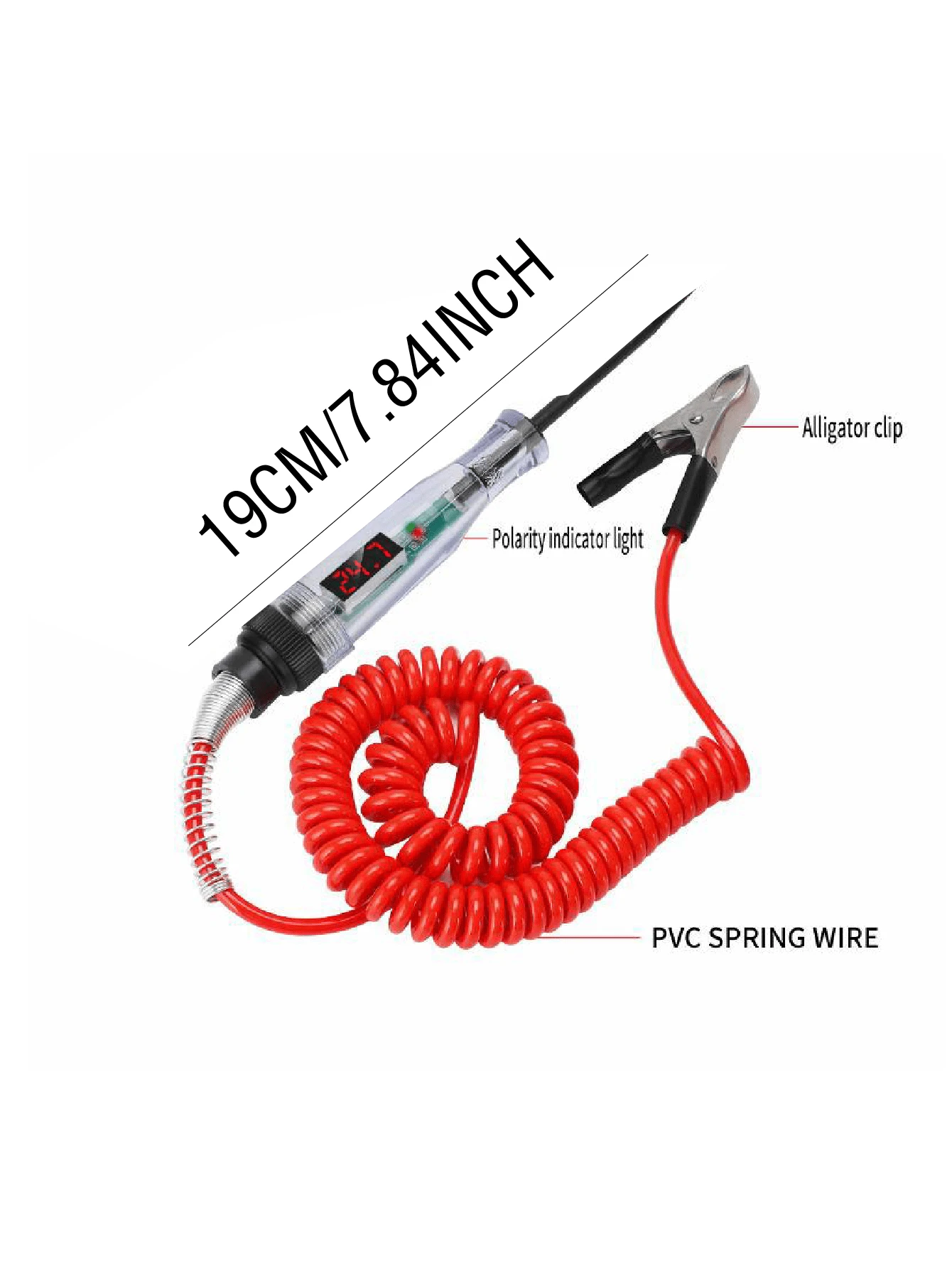 Car Truck Voltage Circuit Tester 6V 12V 24V Digital Display Long Probe