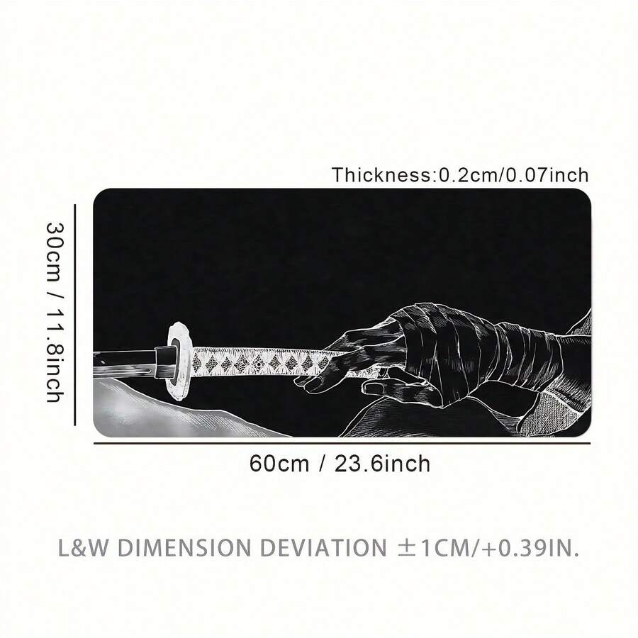 1pc Cool Epic Black Katana Mouse Pad Large Gaming Mouse Pad MultiSize